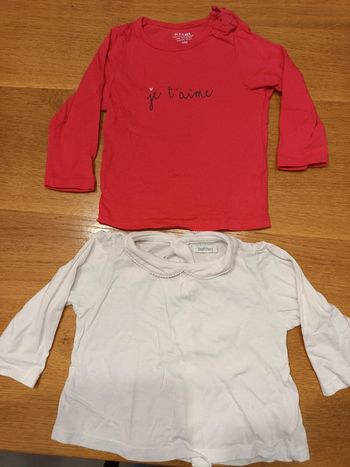 2 hauts manches longues 9 mois