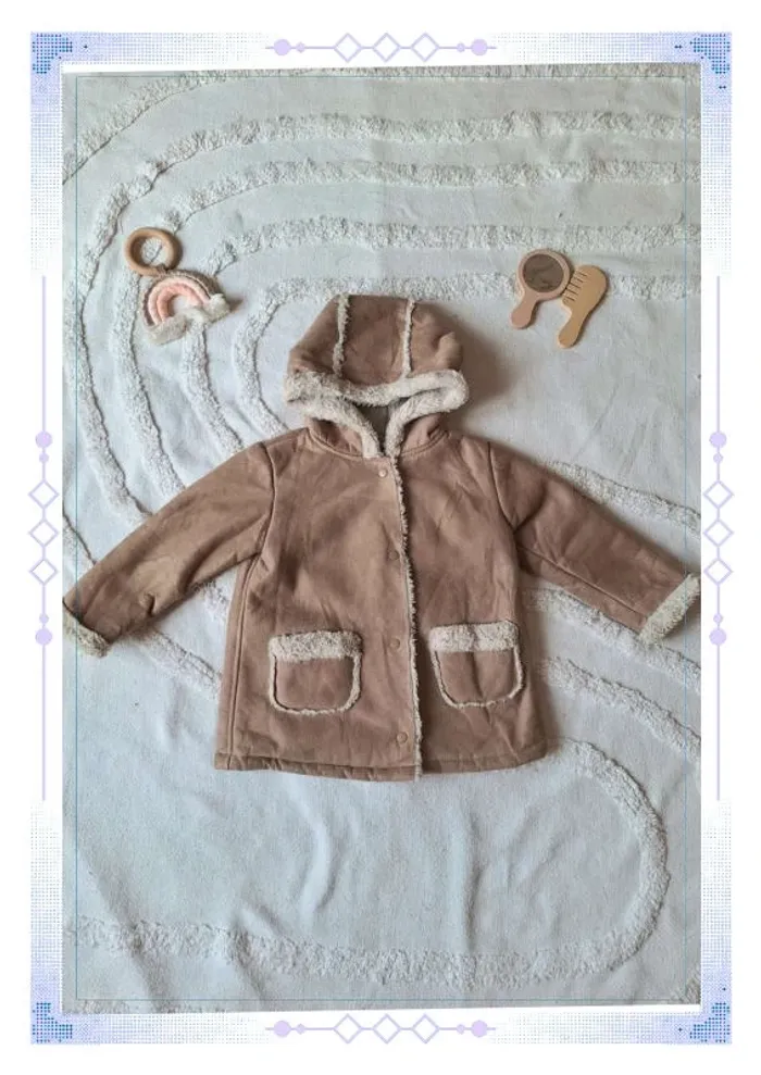 Manteau suédine fille 3 ans