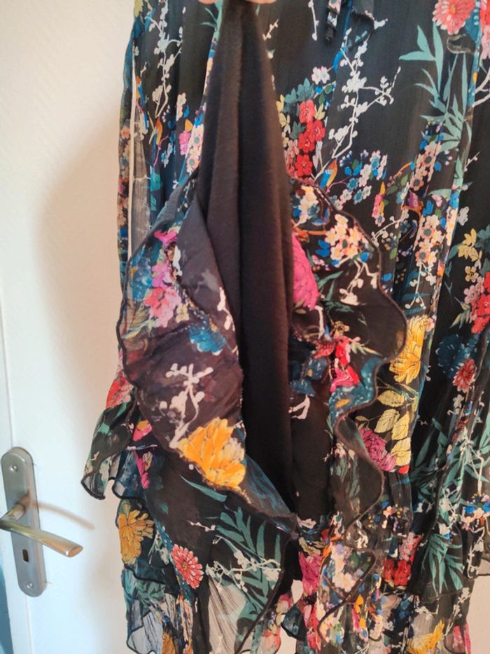 Robe courte fleurie marine Patrice Breal 42 - photo numéro 5