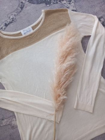 Pull gin lerger creme et dore