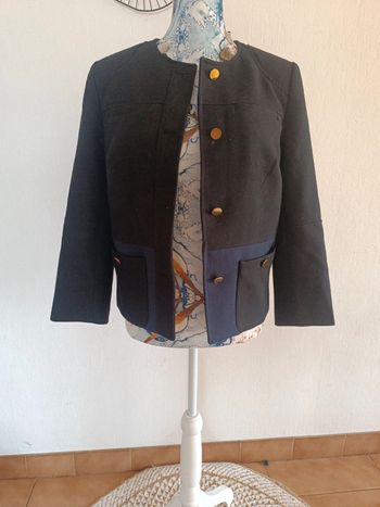 Blazer noir et bleu style vintage t 38