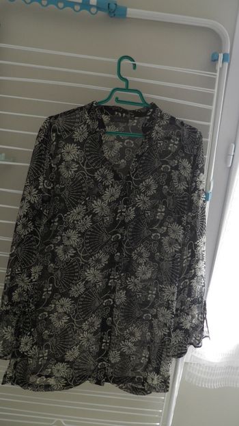 Tunique longues fleurie noir et blanc taille 38 Urban Kiabi