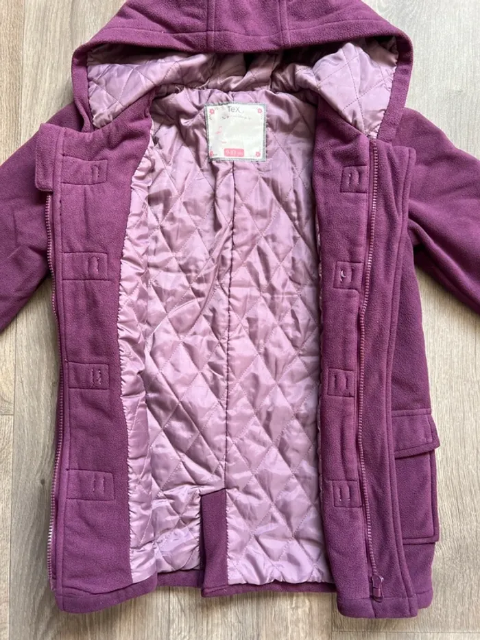Manteau duffle coat parme taille 9/10 ans Tex - photo numéro 3