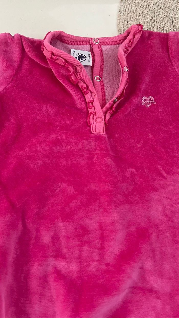 Pyjama velours petit bateau  12 mois (74 cm) - photo numéro 6