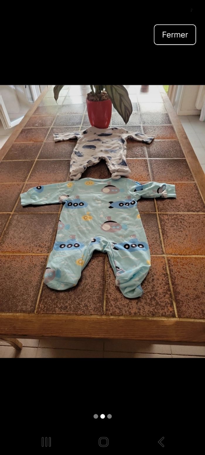 Lot Pyjama fin baleine /sous marin