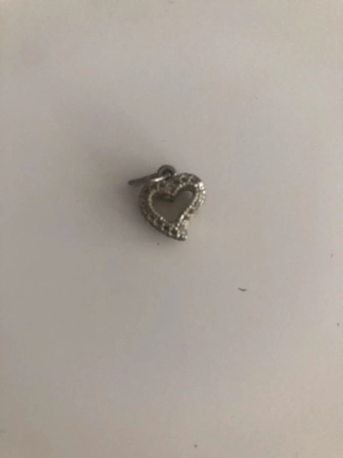 Pendentif coeur argenté