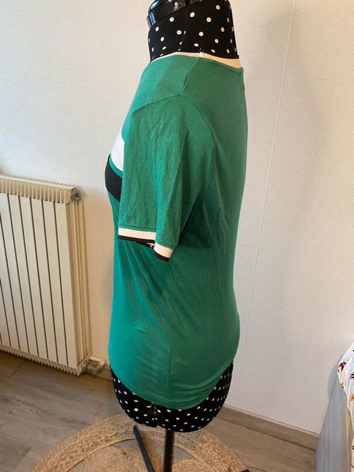 T-shirt à rayures vert et blanc Jennyfer taille S - photo numéro 4