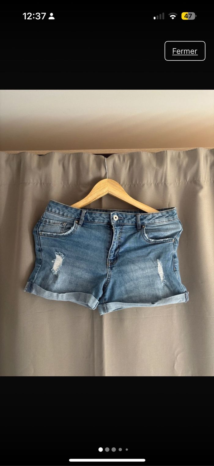 Short en jeans