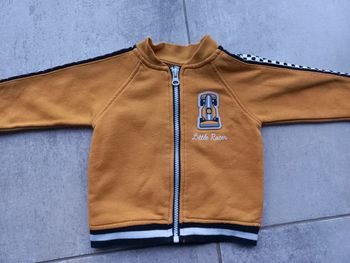 Sweat zippé bébé 12 mois jaune moutarde