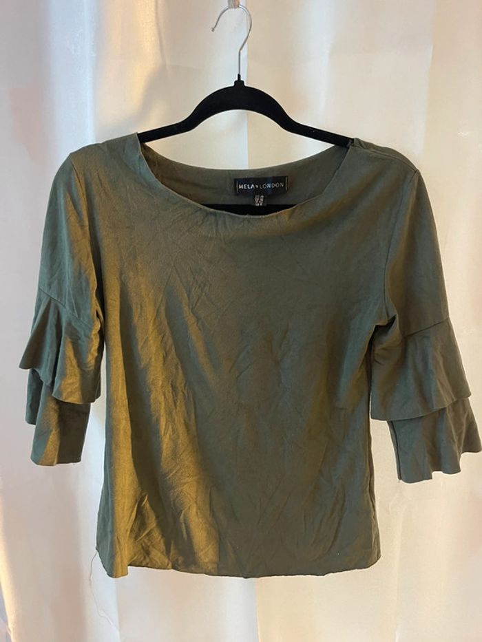 Haut vert effet daim