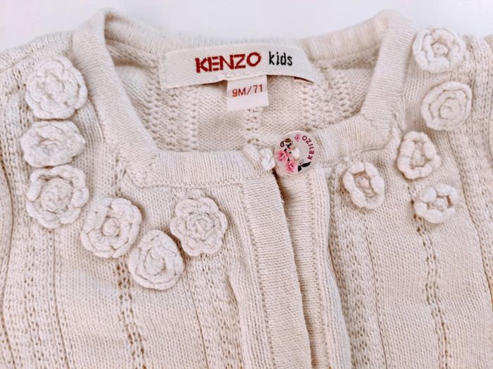 Ensemble robe gilet boléro tricoté maille Kenzo kids 9 mois 71 cm - photo numéro 10