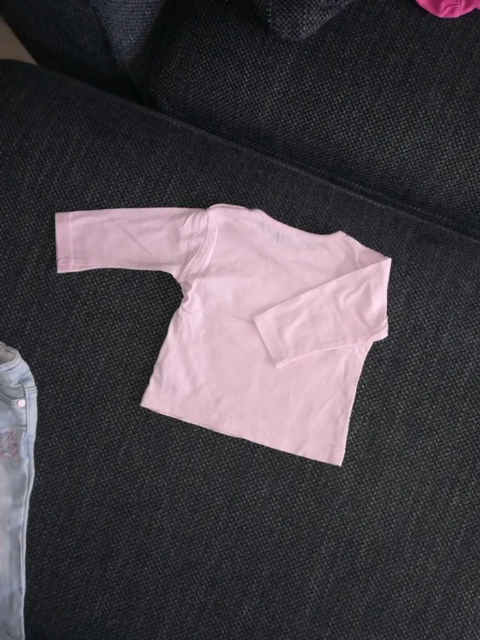 Superbe ensemble jean et tee-shirt, bébé fille, 6mois, Lulu Castagnette - photo numéro 4