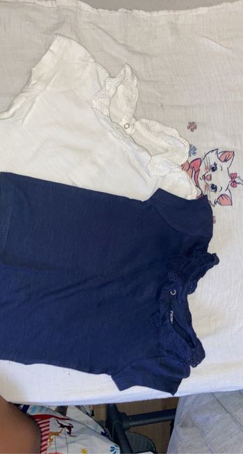 2 tee-shirts primark col en dentelle