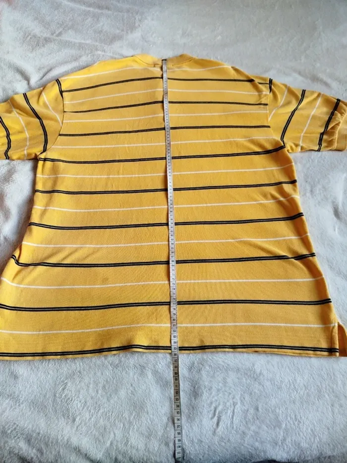 Polo Nautica jaune rayé blanc et noir - photo numéro 5