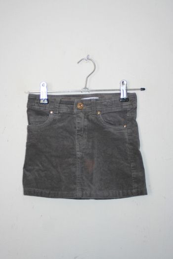 Jupe en velours grise Okaidi 4 ans