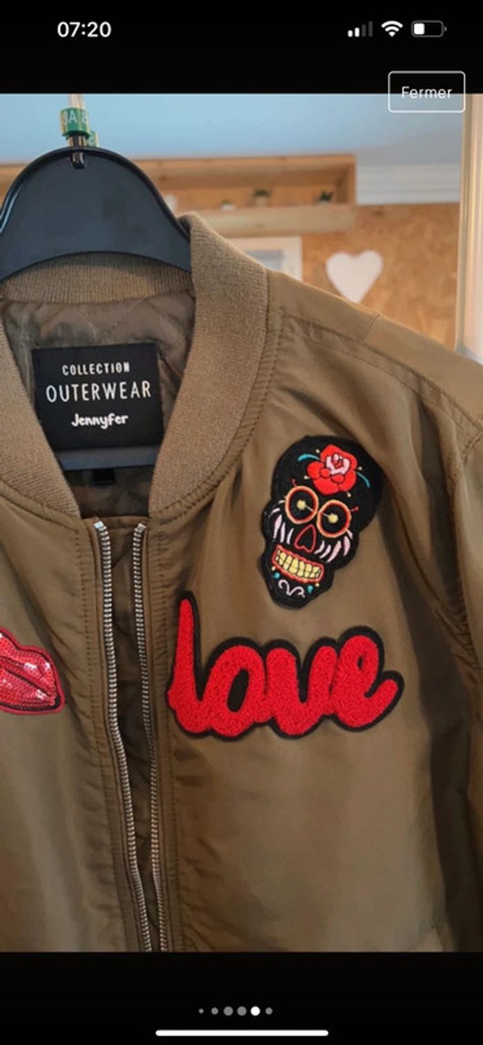 Blouson aviateur Jennyfer (neuf, kaki), S / 36 / 8 - photo numéro 9