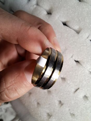Bague acier inoxydable argentée