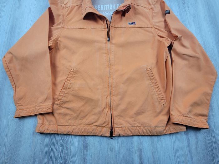Veste Napapijri orange – Full zip – Taille L – Logo brodé - photo numéro 3