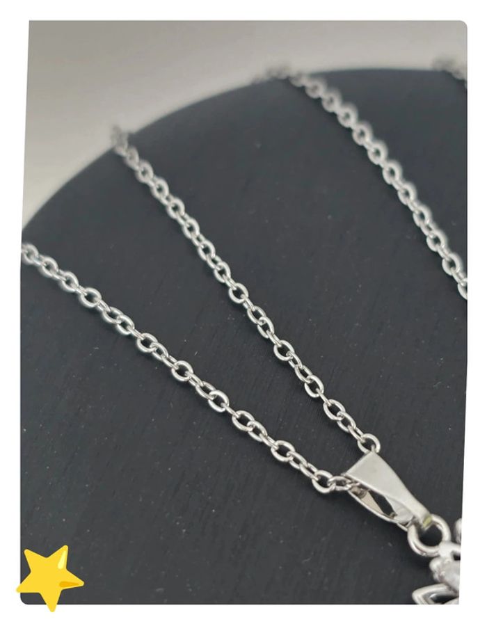 Collier pendentifs tournesol rotatif🌻 acier inoxydable chirurgical - photo numéro 3