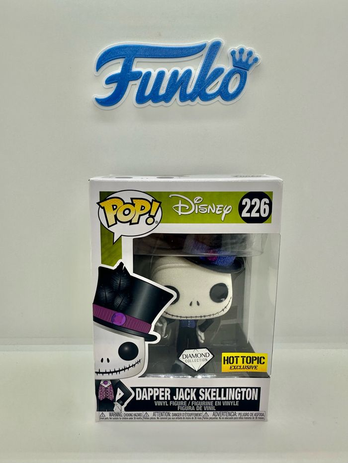 Funko Pop Disney Dapper Jack Skellington 226 Diamond Topic Exclusive 🇺🇸