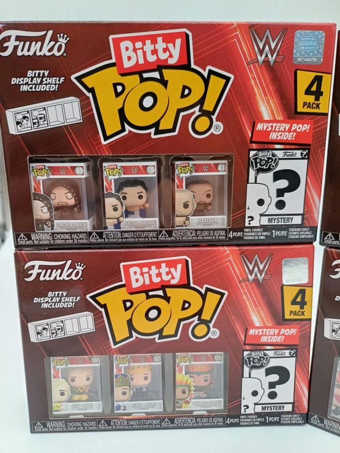 Funko Bitty Pop WWE – Mini figurines collectors – 4 par pack - photo numéro 3