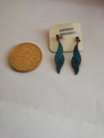 Sublimes b o en argent et turquoise neuves vintage
