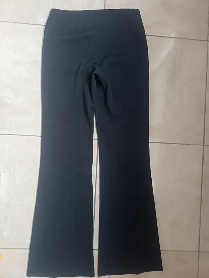 Pantalon évasé noir femme en tissus Taille 1 - photo numéro 2