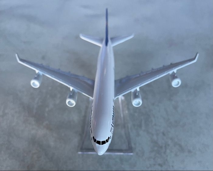 Avion Airbus A340 Lufthansa 15 Cm en métal moulé sous Pression avec Support - photo numéro 2