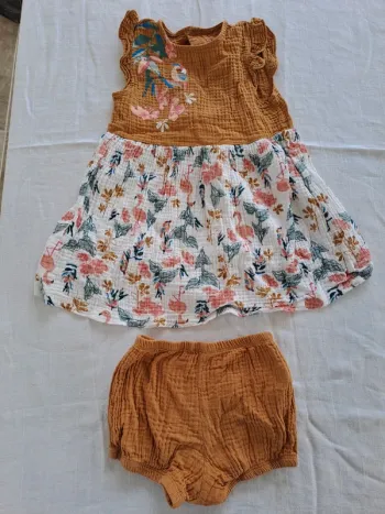 Robe petit béguin 86 cms