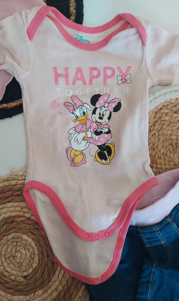 Body manches courtes bébé fille Minnie mouse Disney - photo numéro 2