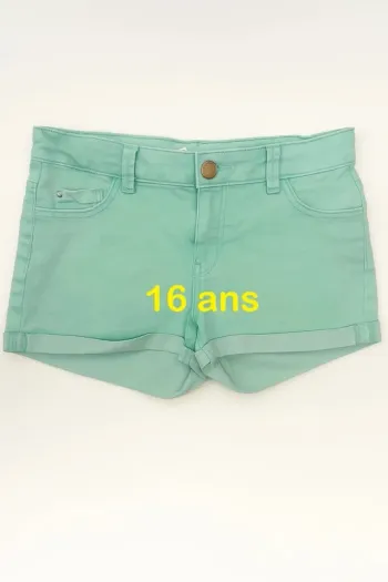Short vert eau C & A Taille 16 ans