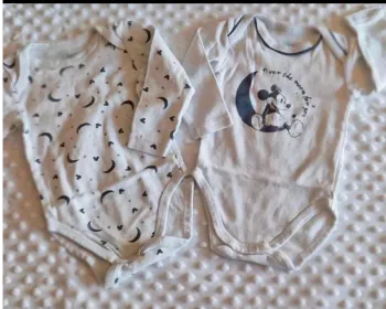Lot de 2 bodies  manches  longues  Mickey 6  mois
