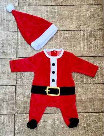 Body et bonnet Père Noël 1 mois