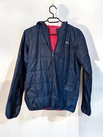 Doudoune réversible Lacoste bleue / rose