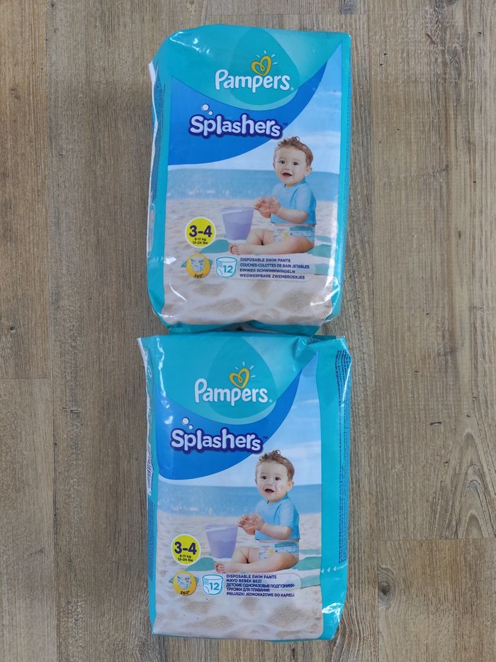 Pampers Splashers 24 couches culottes de bain jetables bébé taille 3 et 4