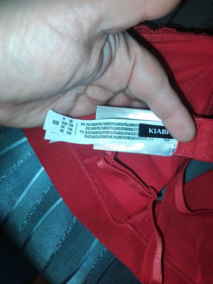 Soutien gorge 90B rouge - photo numéro 3