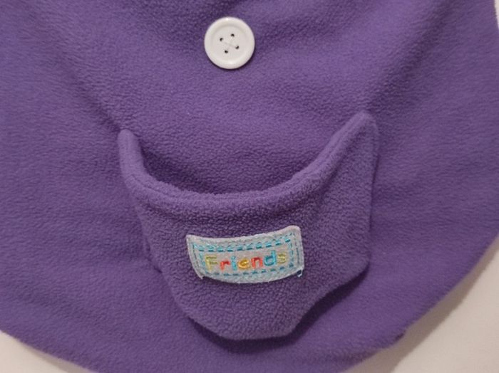 Sac à dos violet avec poche kangourou pour poupée - photo numéro 3
