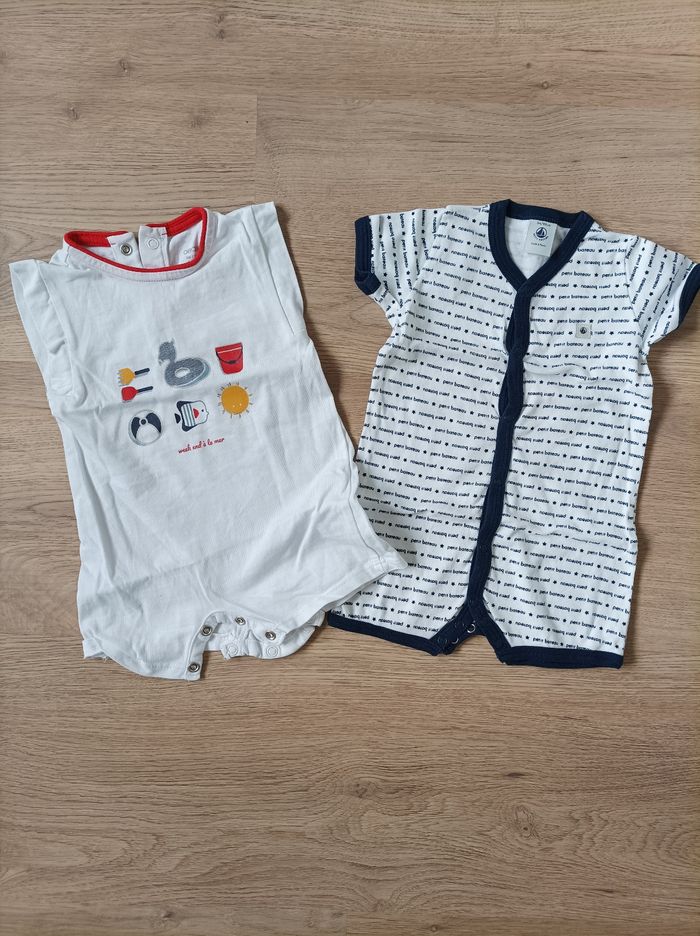 Lot de 2 barboteuses 3 mois