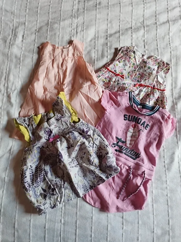 lot de 4 robe fille 18 mois