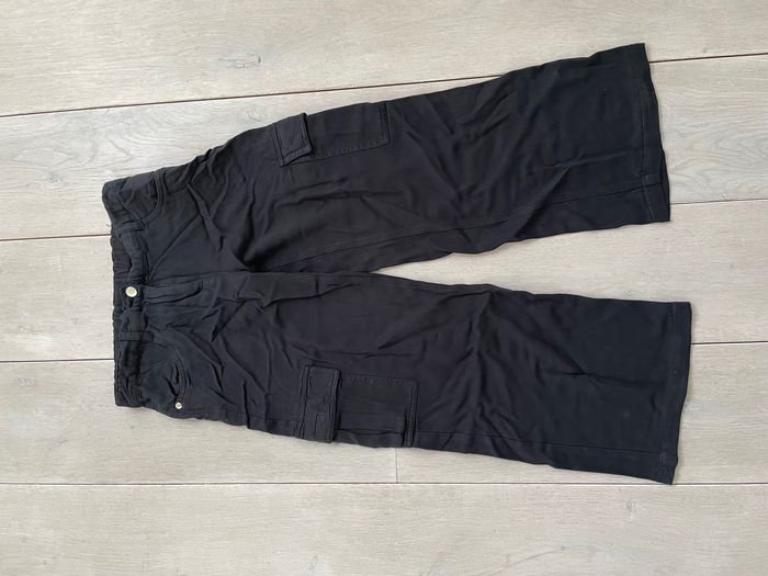 Pantalon cargo fluide noir fille 11 ans