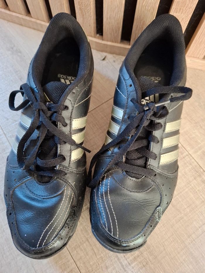 Tennis cuir noir Adidas T 39,5 - photo numéro 10