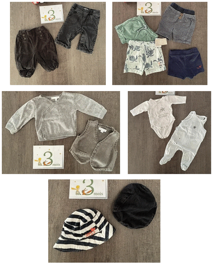 Lot 12 pièces garçon 3 mois