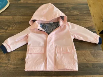 Ciré petit bateau rose pale en 6 mois