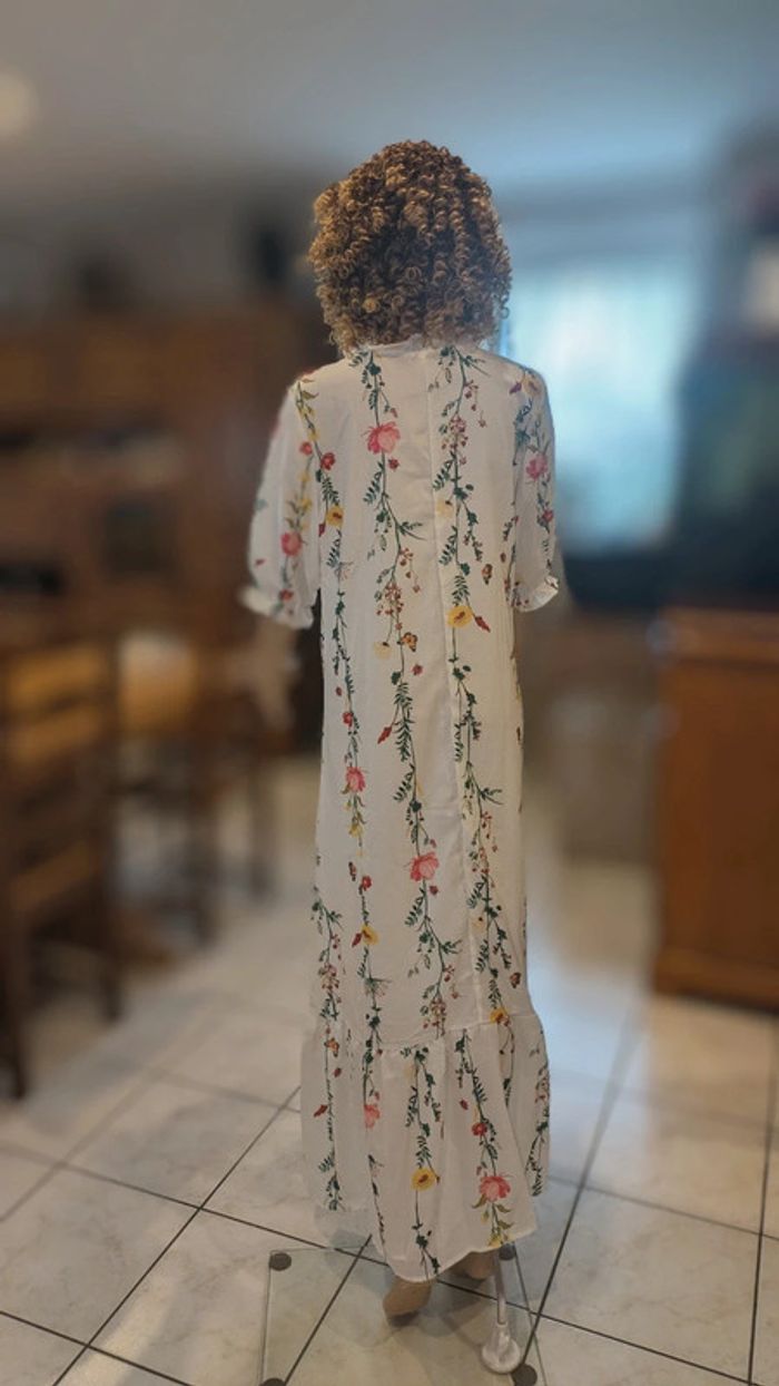 Robe longue champêtre taille L a pampilles jamais porté - photo numéro 2