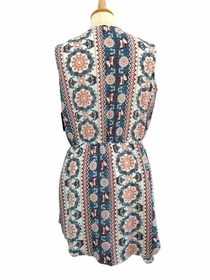 Robe été mi-longue large 40 L motifs élephants indien Neuve avec étiquette - photo numéro 5