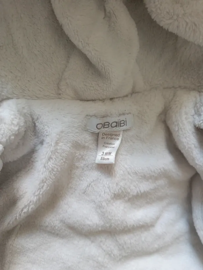 Veste grise étoiles blanches Okaïdi 59cm - photo numéro 3