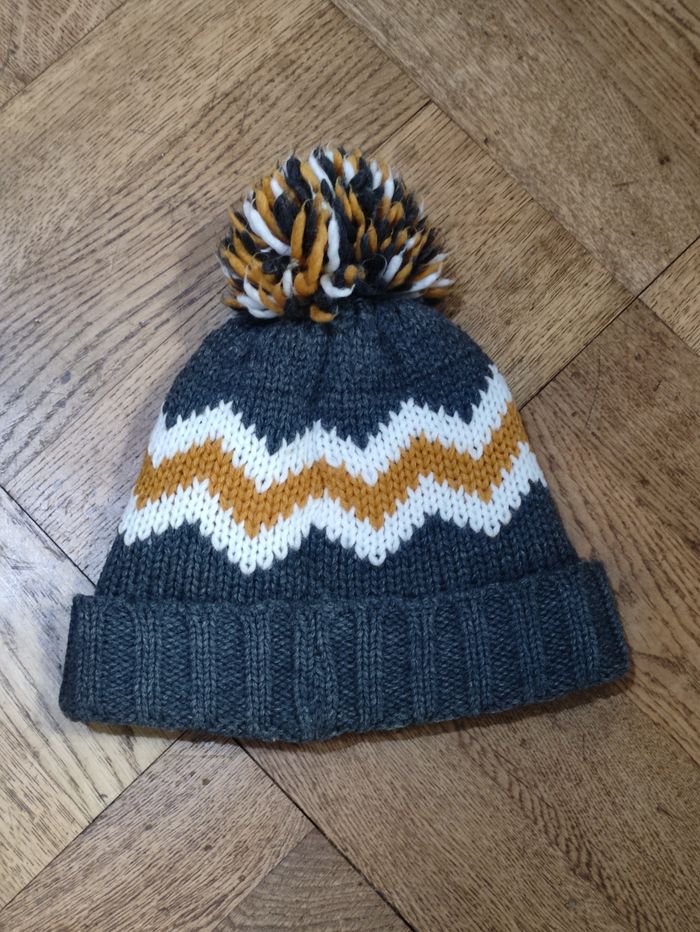 Bonnet à pompon garçon gris hiver - photo numéro 2