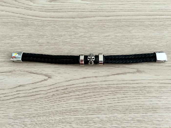 Bracelet Biker Tête de Mort Neuf - photo numéro 5