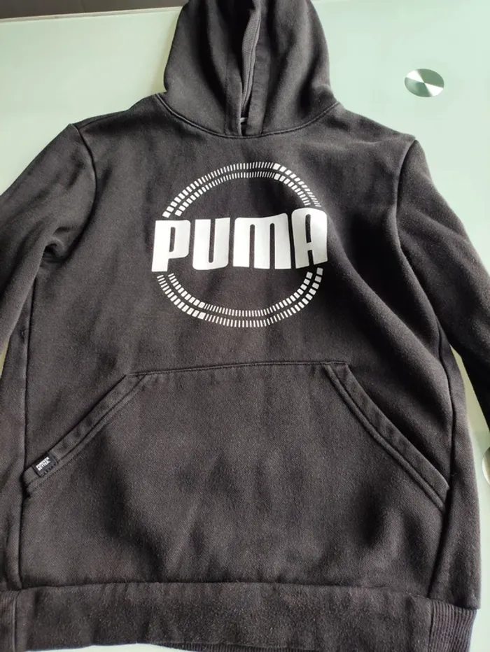 🖤🧥 Sweat à capuche Puma noir garçon – Taille 10-11 ans – Bon état - photo numéro 10