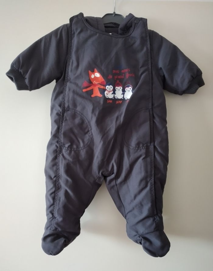 Combi-pilote à capuche DPAM 3 mois garçon